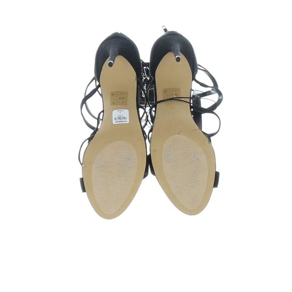 Express Black Strappy Cage Heeled Sandals - Picture 9 of 10